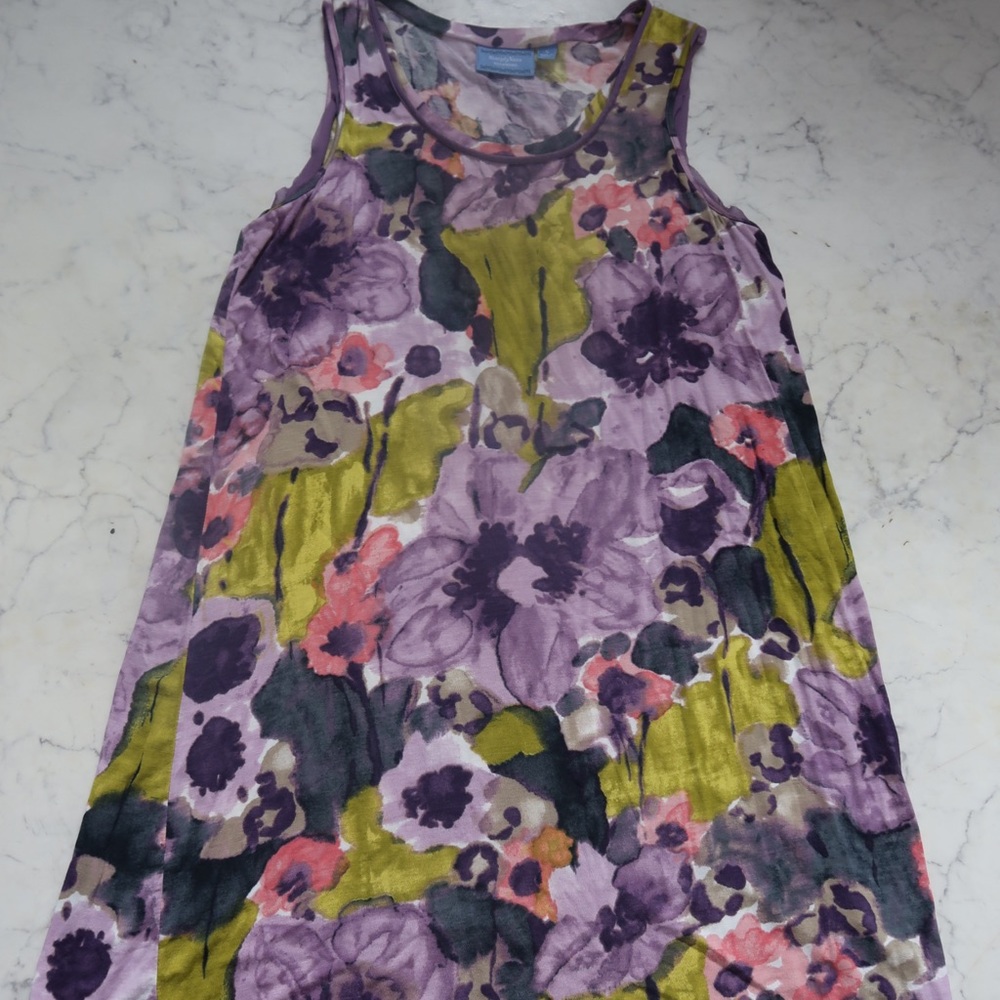 Multicolored floral print dress